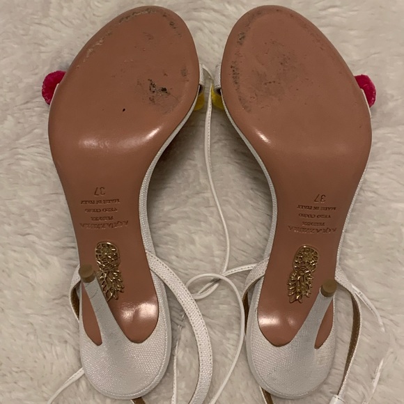 Aquazzura. Sandals with heel. Summer heels. Strap heels. Size 37. With Box. - Picture 3 of 6